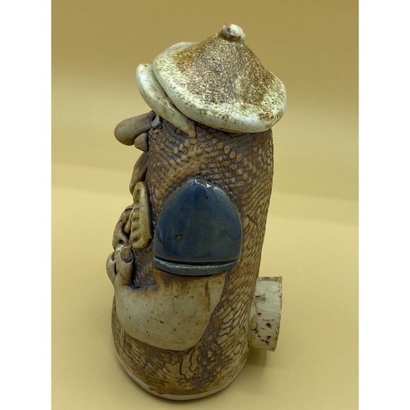 Mahon Art Face Pottery Golfer Wearing Golf Hat Club Signed Bank Big Cork - Picture 3 of 11